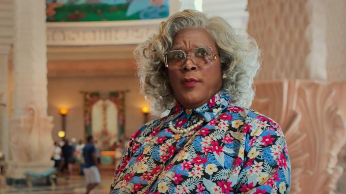 Madea’s_Destination_Wedding_n_00_39_35_03_R Madea's Destination Wedding. Tyler Perry as Madea in Madea's Destination Wedding. Cr. Quantrell Colbert/Perry Well Films 2/Courtesy Netflix