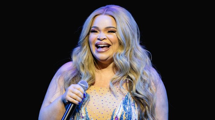 Trisha Paytas performs onstage during "The Eras of Trish Tour" at ACL Live at the Moody Theater on May 18, 2025 in Austin, Texas.