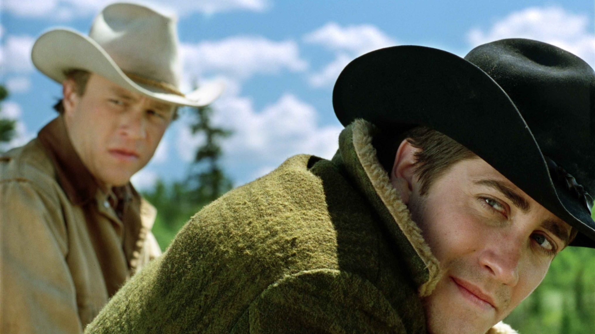 Film stills and BTS images from Brokeback Mountain