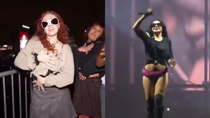 chappell-roan-apple-dance Chappell Roan lit up Charli XCX’s Primavera Sound set with a surprise ‘Apple’ dance cameo that sent fans wild.