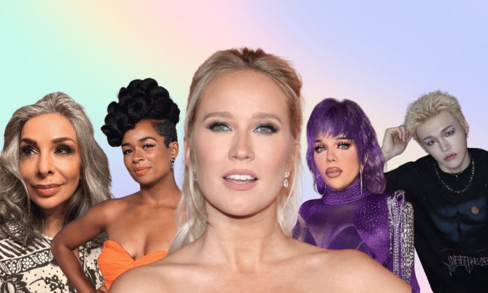 Celebrities who came out featuring: Shobna Gulati, Alexis Floyd, Anna Camp, Aja, Bain