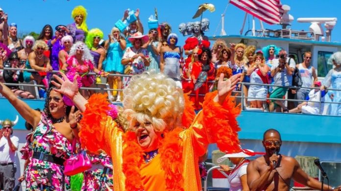 Celebrate 50 years of Fire Island’s iconic Invasion of the Pines with drag queens, DJs, and dazzling fireworks this July 4.