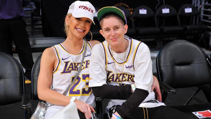 Celebrities At The Los Angeles Lakers Game Gigi Gorgeous (L) and Nats Getty attend a basketball game between the Los Angeles Lakers and the Golden State Warriors at Staples Center on October 16, 2019 in Los Angeles, California.