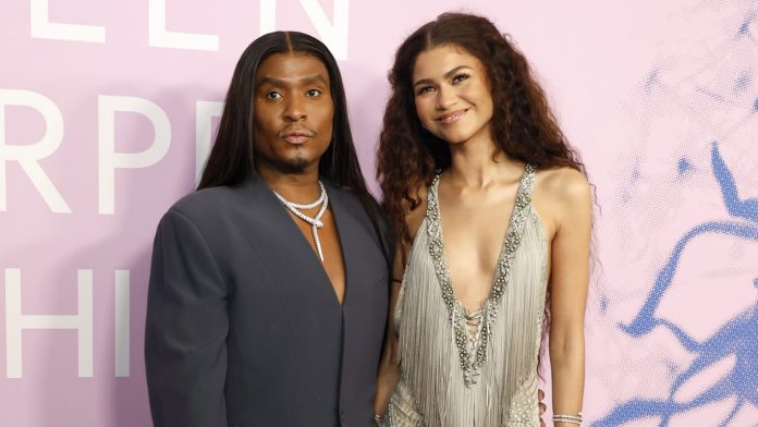 (L-R) Law Roach and Zendaya attend the 2024 Green Carpet Fashion Awards at 1 Hotel West Hollywood on March 06, 2024 in West Hollywood, California.