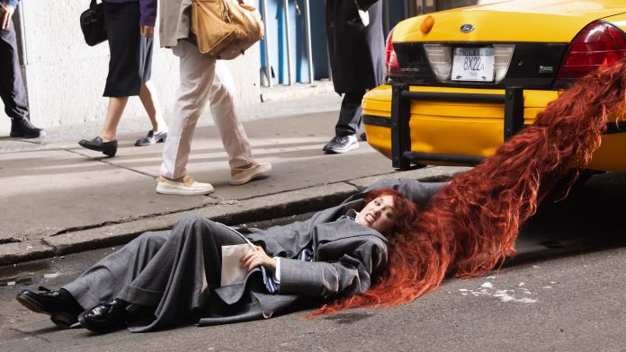 Celebrity Sightings In New York - July 08, 2025 Chappell Roan is seen shooting a new music video on July 08, 2025 in New York City.