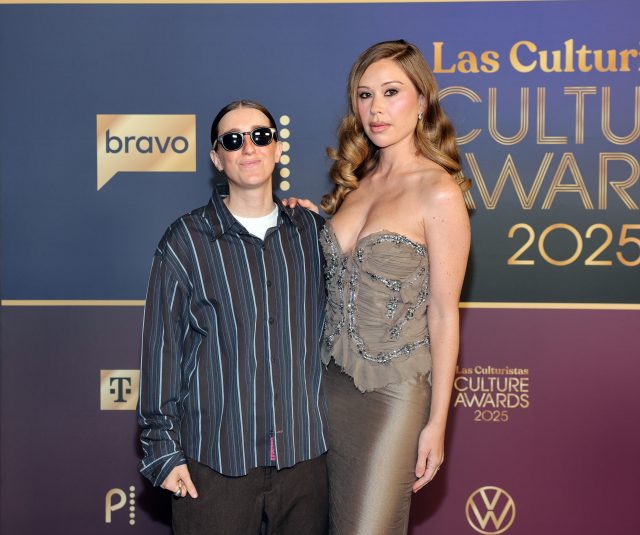 (L-R) Robby Hoffman and Gabby Windey attend Las Culturistas Culture Awards at The Orpheum Theatre on July 17, 2025 in Los Angeles, California. 
