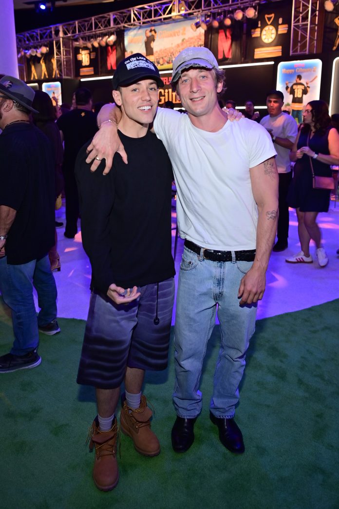 NEW YORK, NEW YORK - JULY 21: (L-R) Ethan Cutkosky and Jeremy Allen White attend the Happy Gilmore 2 World Premiere at Jazz at Lincoln Center on July 21, 2025 in New York City. (Photo by Roy Rochlin/Getty Images for Netflix)