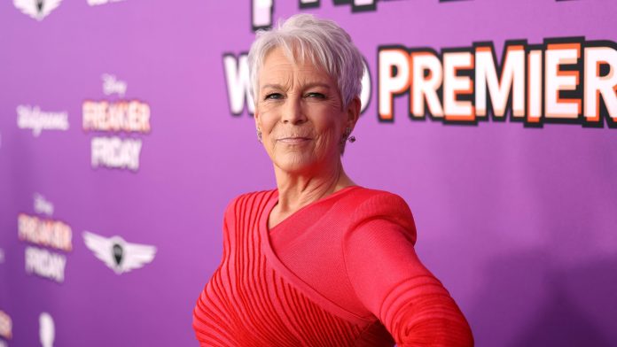 Jamie-Lee-Curtis Jamie Lee Curtis attends the Freakier Friday Los Angeles Premiere at El Capitan Theatre in Los Angeles, California on July 22, 2025.