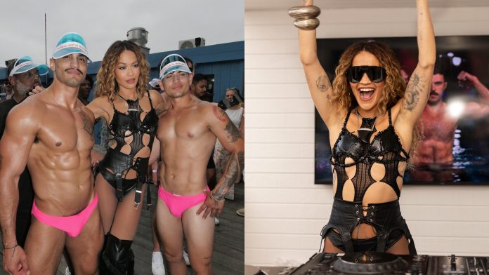 Rita Ora in the DJ Booth The Tryst Pool Club 7-12-25 by Julian Lazaro for Tryst Hospitality