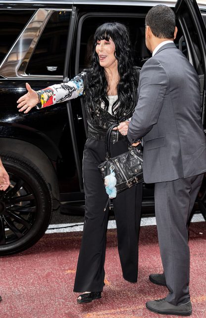 Cher arrives to the "My Mom Jayne: A Film By Mariska Hargitay" premiere during the 2025 Tribeca Festival at Carnegie Hall on June 13, 2025 in New York City.