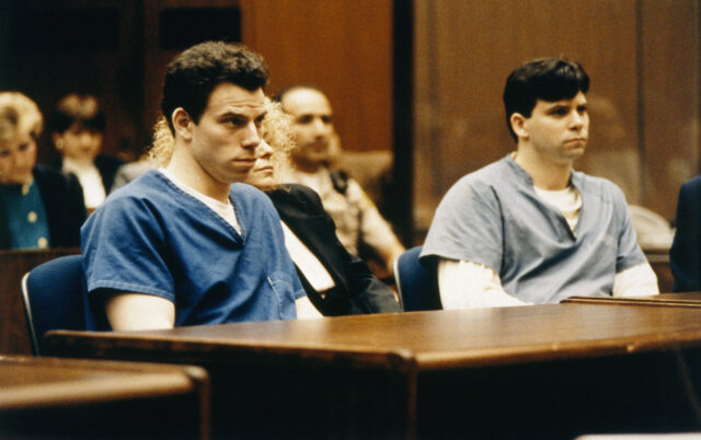 TRIAL OF BROTHERS LYLE and ERIK MENENDEZ (Photo by Ted Soqui/Sygma via Getty Images)