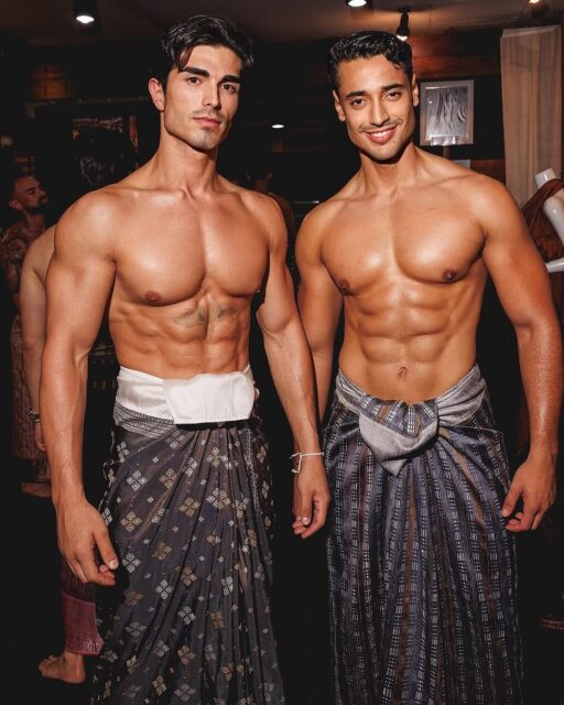 Mr. Spain and Mr. Venezuela at Mister Global in Thailand, 2025.