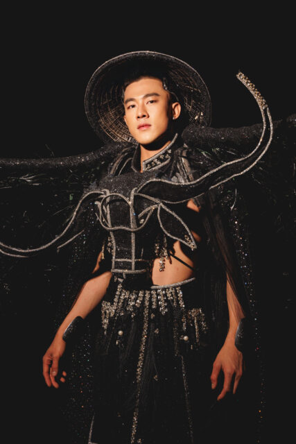 The men of Mister Global 2025 dressed in costume celebrating their unique cultural heritage.