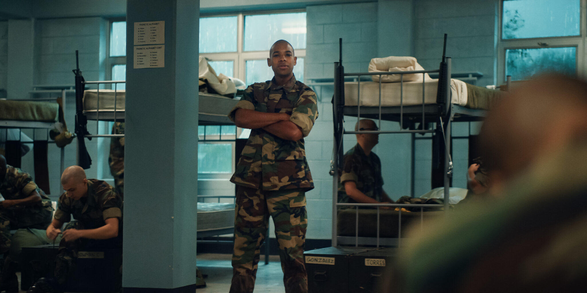 Rico Paris as Santos in Episode 103 of BOOTS. Cr. Courtesy of Netflix © 2025