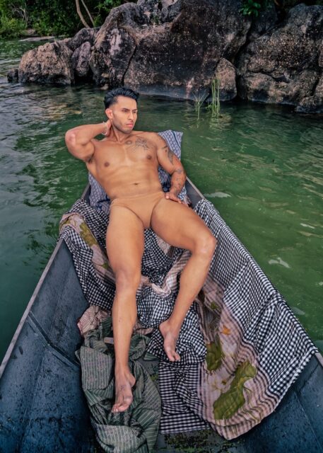 Mr. El Salvador pictured on a boat for Mister Global in Thailand, 2025