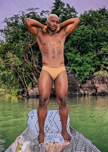 Mr. Germany pictured on a boat for Mister Global in Thailand, 2025