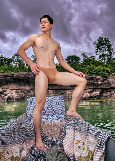 Mr. Hong Kong pictured on a boat for Mister Global in Thailand, 2025