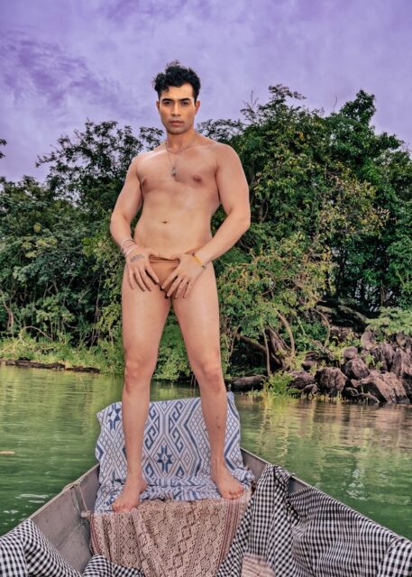 Mr. India pictured on a boat for Mister Global in Thailand, 2025