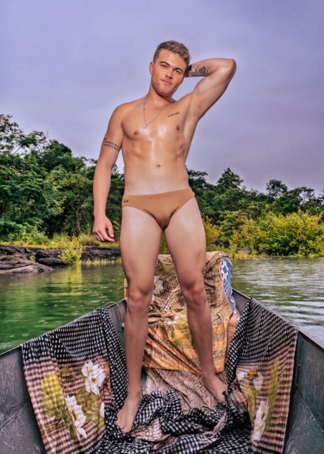 Mr. Turkiye pictured on a boat for Mister Global in Thailand, 2025