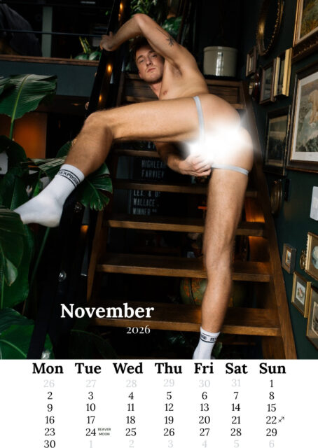 Photo of Zac Warkentin, shot by Hannes van der Merwe for their latest calendar 'Forbitten Fruit'