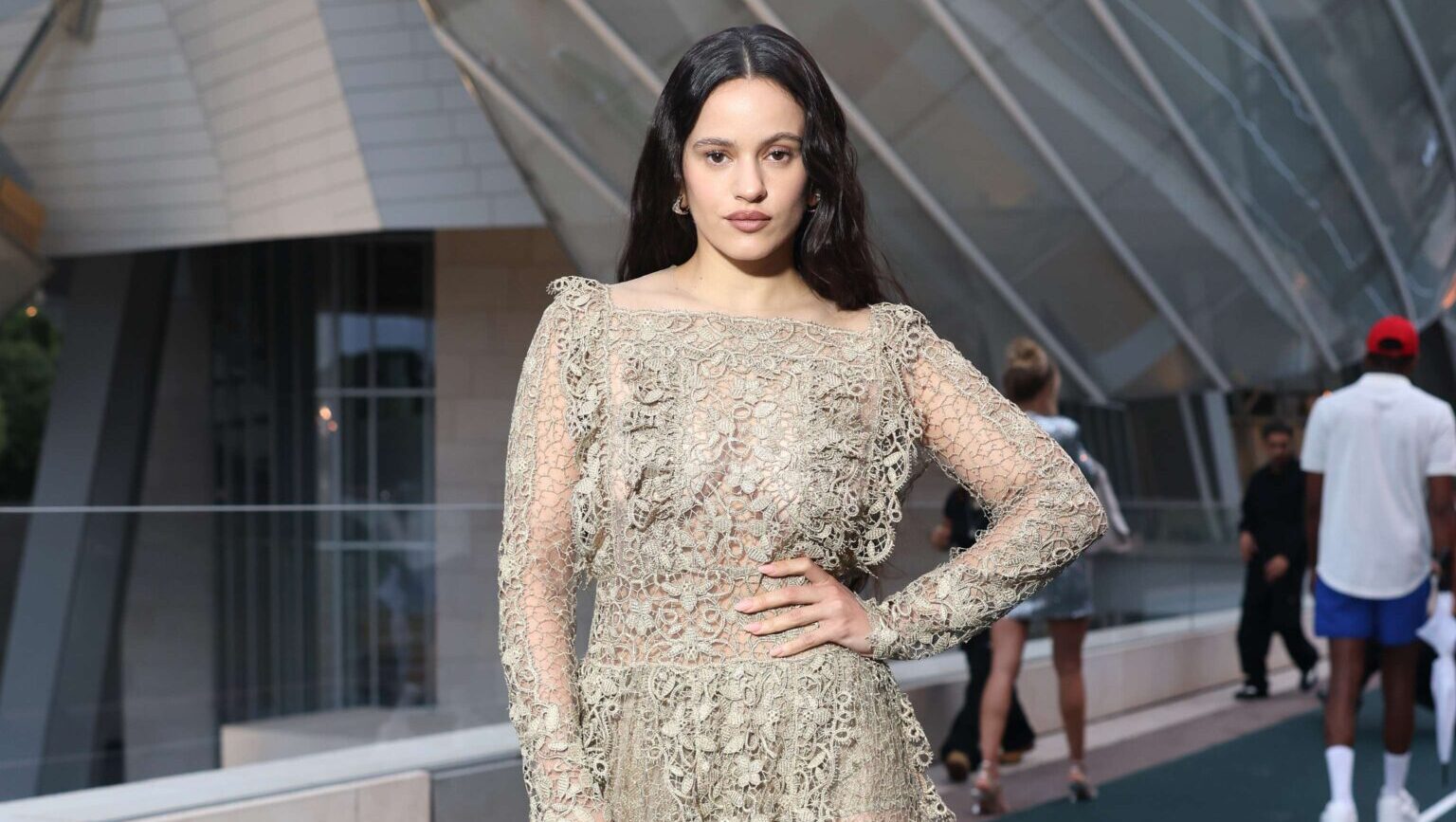 Rosalia attends 'Prelude to the Olympics' at Fondation Louis Vuitton on July 25, 2024 in Paris, France.