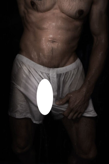 Photos of men sitting, spreading, and showing off by Sébastien of Etat D'Homme