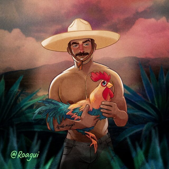 Illustrator Alfredo Roagui discusses fantasy, mermen, queer masculinity, and turning pin-up inspired muscle men into warm, romantic works of art.