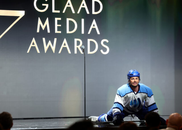 Host Jonathan Bennett speaks onstage during the 37th Annual GLAAD Media Awards at The Beverly Hilton on March 05, 2026 in Beverly Hills, California.
