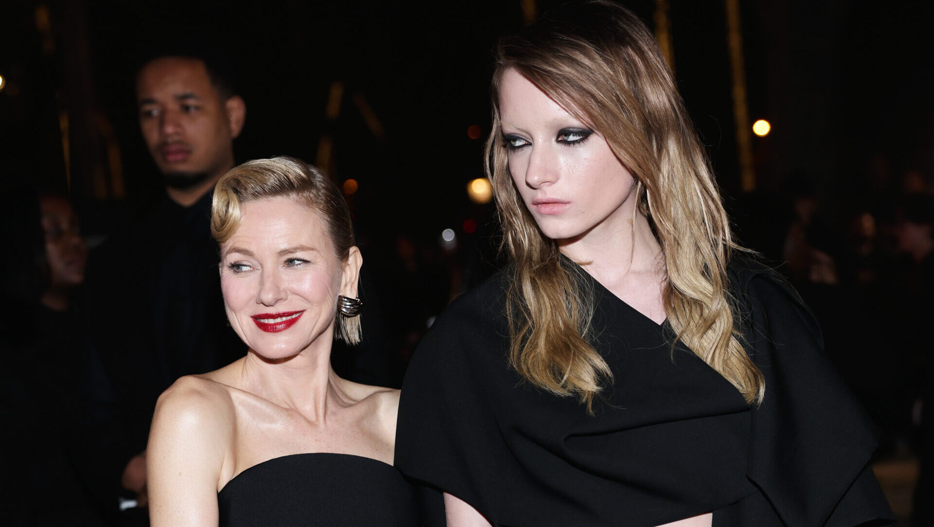 Naomi Watts and Kai Schreiber attend the Balenciaga Womenswear Fall/Winter 2026-2027 show as part of Paris Fashion Week on March 07, 2026 in Paris, France.