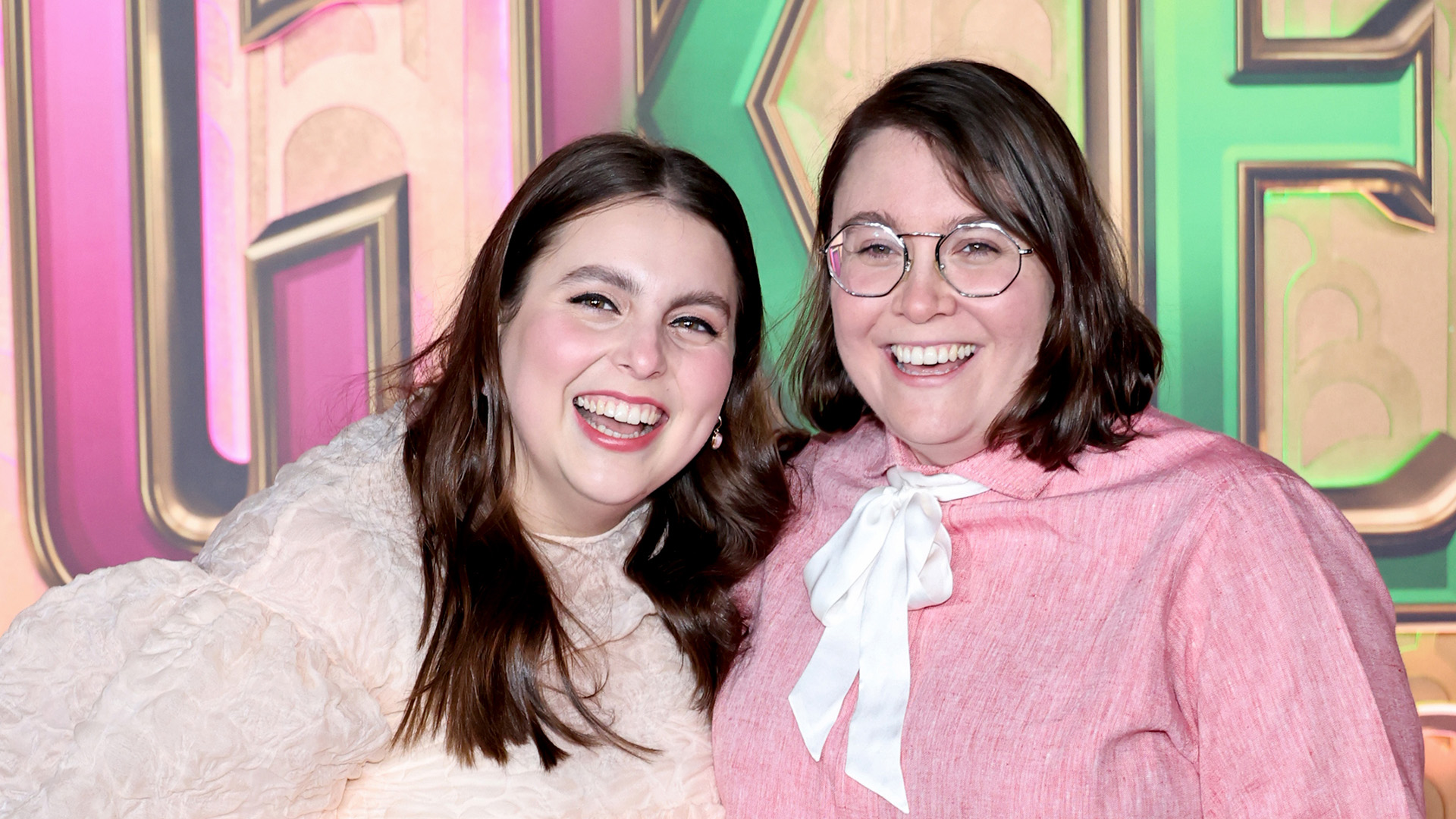 NEW YORK, NEW YORK - NOVEMBER 17: (L-R) Beanie Feldstein and Bonnie-Chance Roberts attend the "Wicked: For Good!" New York Premiere at David Geffen Hall on November 17, 2025 in New York City. (Photo by Jamie McCarthy/Getty Images)