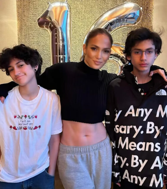 Jennifer Lopez and her kids