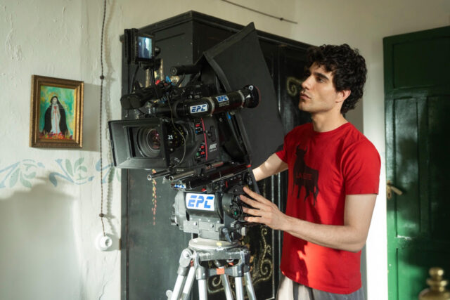 Director/Co-Writer Javier Calvo (known as Los Javis) on the set of La Bola Negra.
