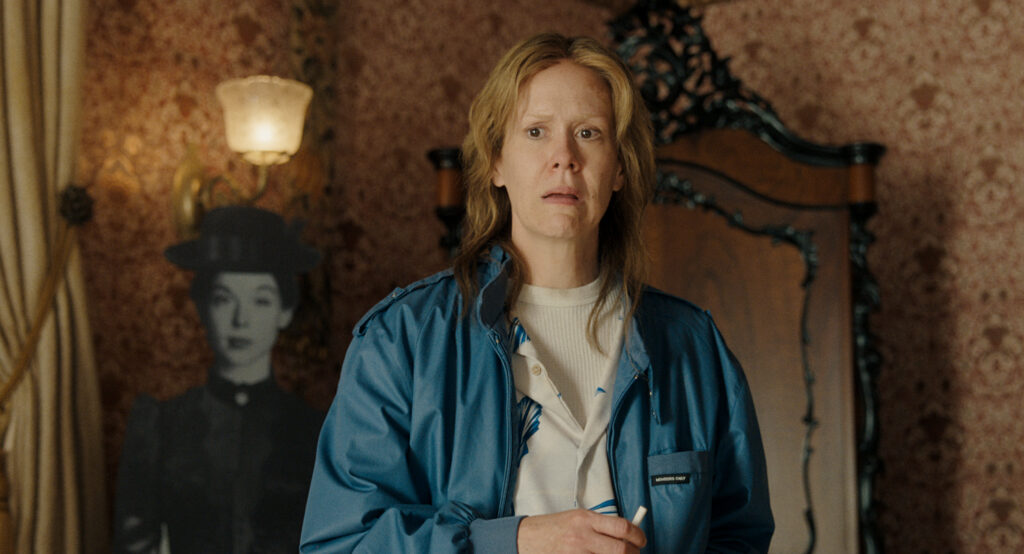 Monster: The Lizzie Borden Story. Sarah Paulson as Aileen Wuornos in episode 406 of Monster: The Lizzie Borden Story. Cr. Courtesy of Netflix © 2026